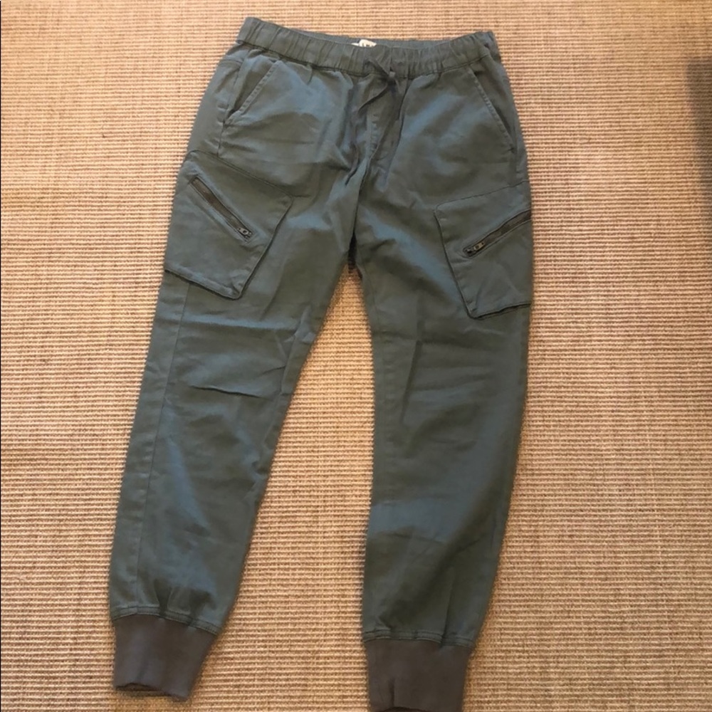 Olive green jogger pants